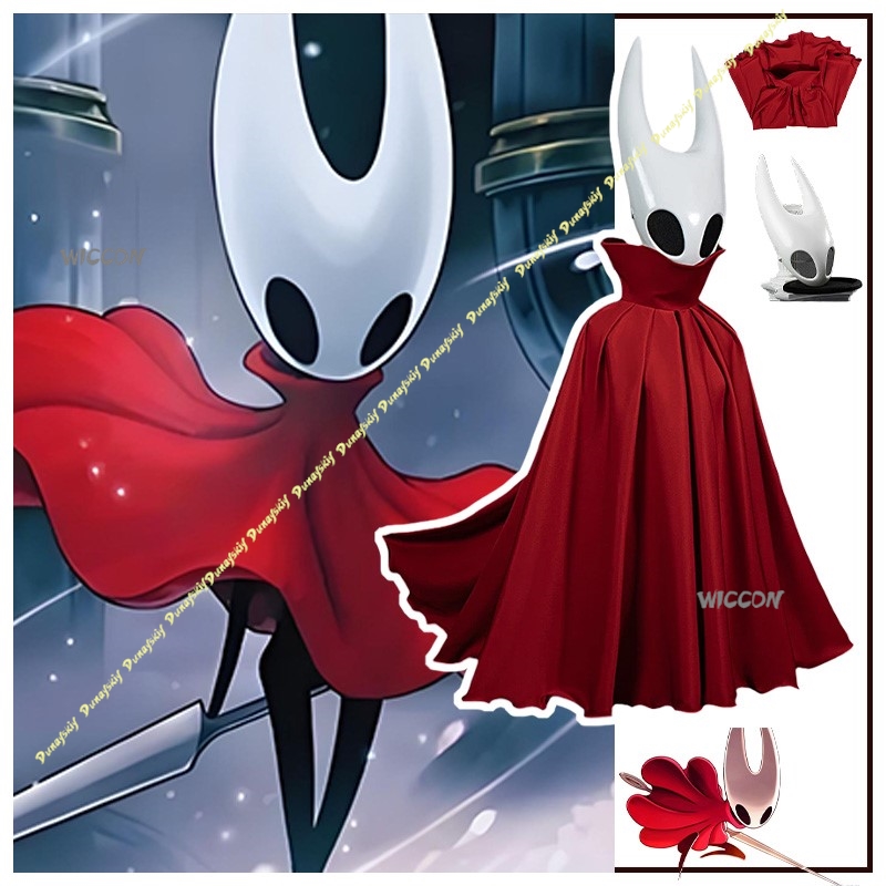 Anime Cosplay With Mask - Cosplay Costumes Game Suit Hollow Knight
