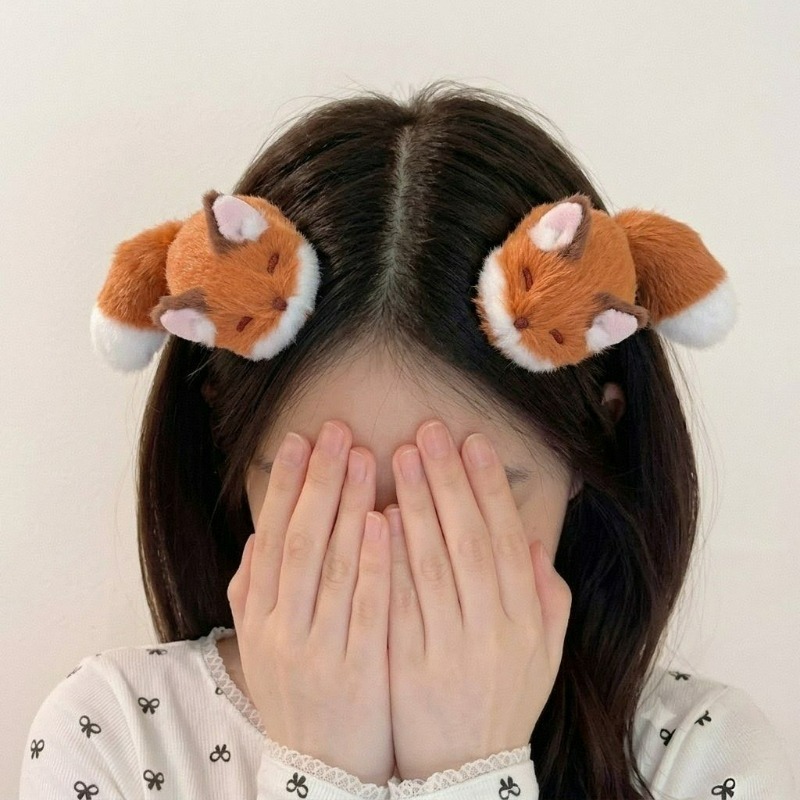 1/4pcs 3D Plush Hair Clip Cute - огляд і ціна Anime Cosplay Korean Girl