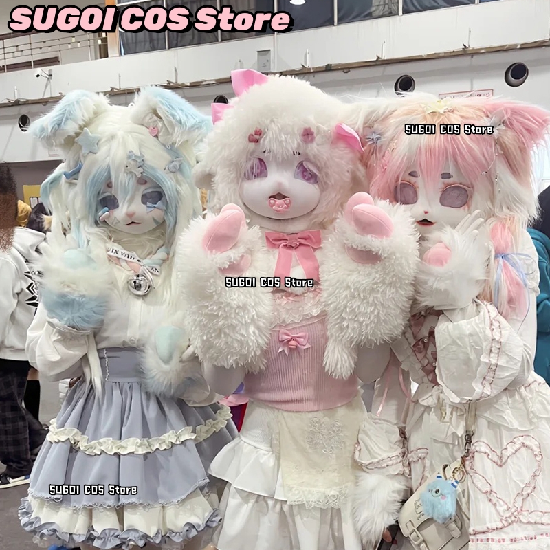 aBcSCS*Fursuit Head Kigurumi C - огляд і ціна Anime Cosplay With Mask
