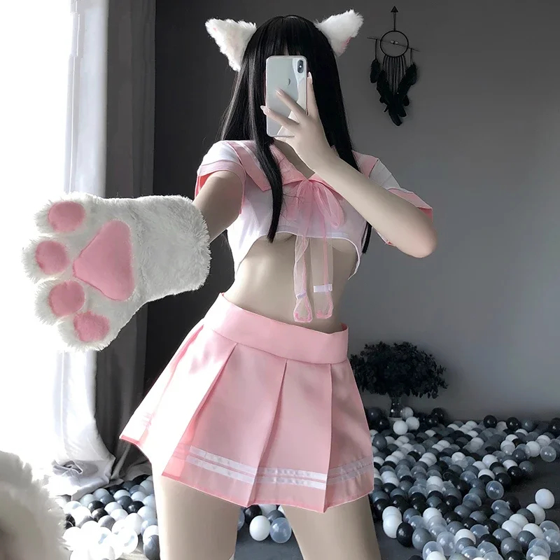 2026 Korean Short Shirt Pleate - огляд і ціна Anime Cosplay Korean Girl